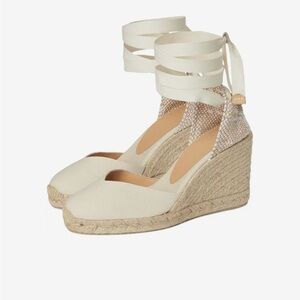 CASTAÑER Chiara 80 canvas wedge espadrilles IT 37